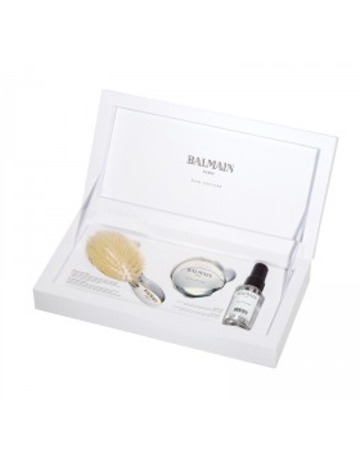 Balmain Mini Brosse Spa Argentée et Miroir