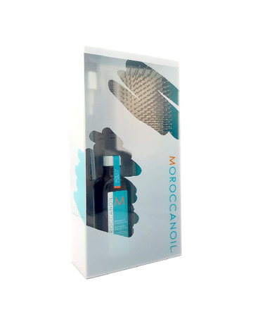 Moroccanoil Traitement de la Lumière 100 ml   Brosse plate en Céramique