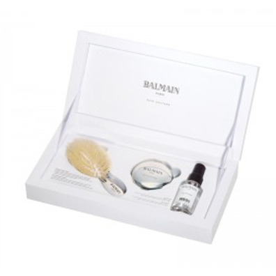 Balmain Mini Brosse Spa Argentée et Miroir