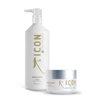 Pack Shampooing ICON Organics 1L Shampoo 1L + Treatment 250gr