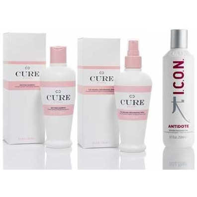 PACK ICON CURE SHAMPOO, SPRAY Y ANTIDOTE